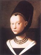 Petrus Christus Portrait of a Young Girl oil